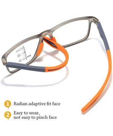 Moluci Multifocus Reading Glasses for Men & Women - Blue Light Blocking Anti-Eye Strain Spring Hinge +200 Clear Lenses - Buy Online on GoSupps.com