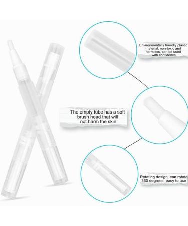 YILINNA 15 Pcs 3ml Transparent Twist Pens - Empty Cuticle Nail Oil Pen with Brush for Lip Gloss, Nail Polish - Cosmetic Container Applicators for Eyelash Growth Liquid - Buy Online on GoSupps.com