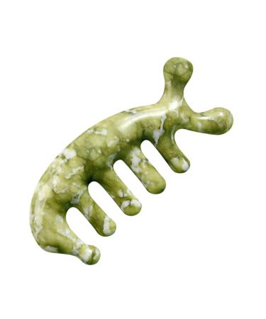 Combined Massage comb Jade Disappearing Hair Cam Acupuncture Massage Comb Head massage Kamm Head massage comb Tools Simple massage comb Handy massage comb Candy Pentateuch 3D