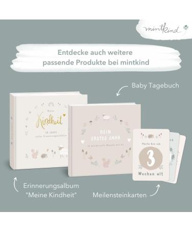 Mintkind Guest Book - Baby Shower Blue | Customizable Baby Party Gift for Boys & Girls | Gender Reveal Decoration & Photo Album Design - Buy Online on GoSupps.com