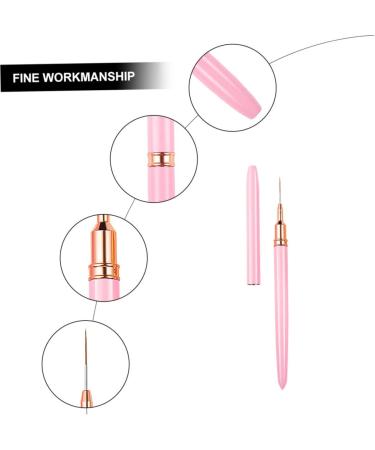 Healeved Nail Art Drawing Pen Nail Art Dotting Tool Para U as Nail Pens for Nail Art Rhinestone Tool Thin Nail Art Brush Liner Nail Gel Brush for Acrylic Nails Fiber Wool Fine Tip Stroke 17.9x1cm Pink 2 - Buy Online on GoSupps.com
