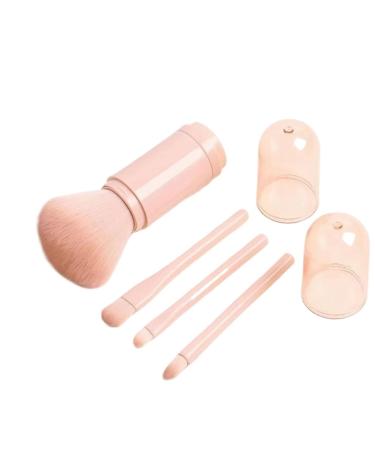 Eyeshadow brush Contour brush Beginner-Friendly Makeup Brushes: Complete Set for Flawless On-the-Go Application Pink
