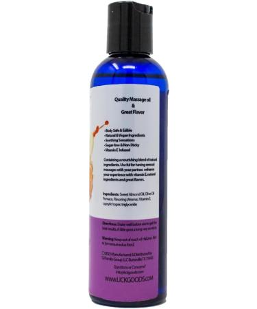 Fruit Punch Flavored Massage Oil - Edible Body Massage with Vitamin E & Sweet Almond Oil for Men & Women | 4 oz Relaxing Non-Sticky Experience - Buy Online on GoSupps.com