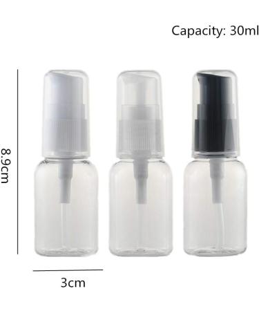 Jingxiaopu 30ml Travel Bottles - Portable Transparent Pump Bottles for Shampoo Lotions Creams & Cosmetics - Buy Online on GoSupps.com