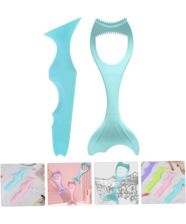 DOITOOL Make Up Stencils 2pcs Heated Lash Curler Eyeshadow Eyeliner Applicators Makeup Eyeliner Mascara Guard Ruler Heating 15x5.7cm - Buy Online on GoSupps.com