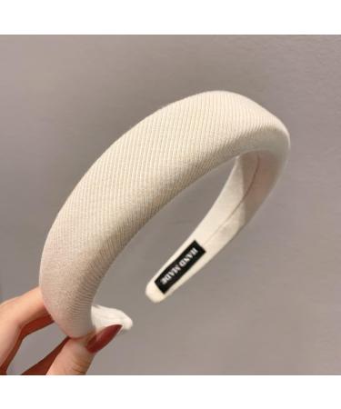 scicent Padded Headbands for Women 2 Pieces Stretchy Head Bands Hair Accessories Wide Plain Headbands Soft Sponge Headbands Outdoor Hair Accessories for Girls Black+White 06 Black + White - Buy Online on GoSupps.com