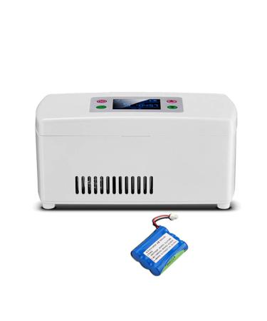 Insulin Refrigerated Box 5V USB Charging Portable Intelligent Cooling Thermostat Medicine Box Insulin Cooler LCD Display 2-8 C Mute Design White