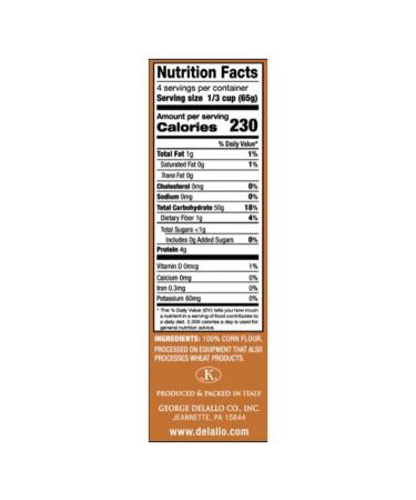 Delallo Instant Polenta 2 Pack with Authentic Recipe Card | Purchase Positivity | Cook Grits in One Minute | Made in Italy - Buy Online on GoSupps.com