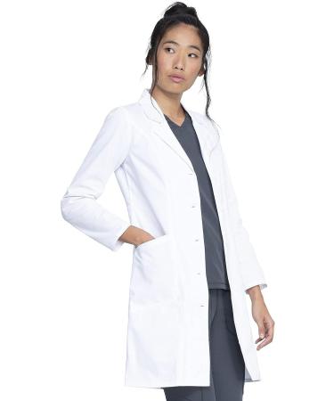 Dickies EDS Professional Women Scrubs Lab Coats 37 82401 Medium White - Buy Online on GoSupps.com