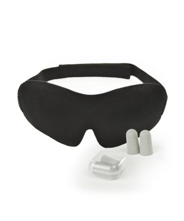 Luxury Sleep Mask with Ear Plugs | Light Blocking Eye Mask for Sleeping Deeper | Features Memory Foam Contoured Design Adjustable Strap & Ear Plugs | Insomnia Aid