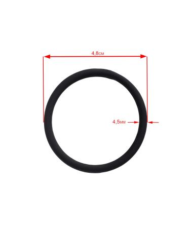 HAARallerliebst Silicone Hair Ties - 9 Pieces - Black - 5 cm with White Storage Box | Durable & Stylish Hair Accessories - Buy Online on GoSupps.com