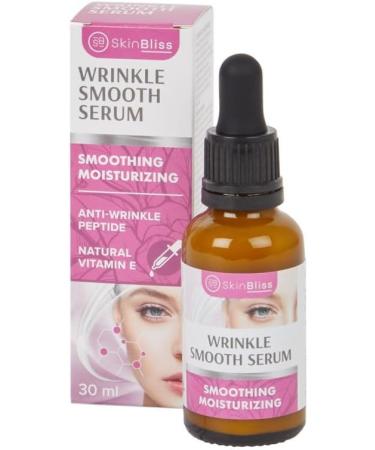 SkinBliss Wrinkle Smooth Serum Vegan Face Serum with Anti Wrinkle Peptide Natural Vitamin E for Moisturizing the Skin 30 ml - Buy Online on GoSupps.com
