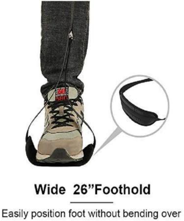 Fairman Leg Lifter Strap Wide Style - 44 Inch/ 112cm Rigid Foot Loop & Hand Grip for Adult Senior Elderly Handicap Disability & Pediatrics - Long Band Mobility Aid for Car Bed Couch Hip Replacement & Wheelchair - Buy Online on GoSupps.com