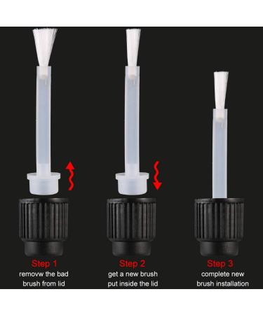 Uspeedy 100pcs Dip Powder Liquid Brushes Set - White | Nail Dipping Powder Replacement Brush | Nail Polish Applicator - Buy Online on GoSupps.com