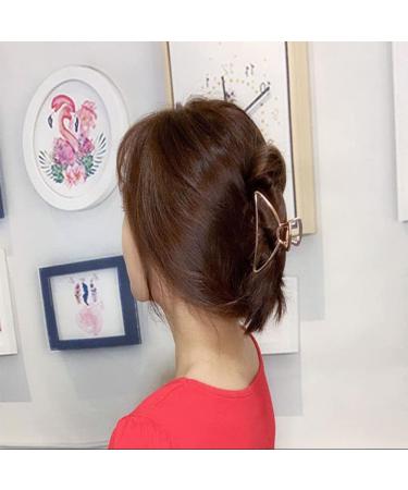 Xutong 8-Piece Rose Gold Metal Hair Clips Set - Small & Large Crescent Hair Clips for Thick Hair - Stylish & Durable Women s Accessories - Buy Online on GoSupps.com