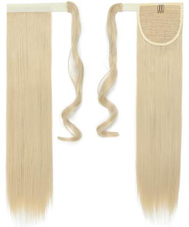 Silk-co 26 Wrap Around Ponytail Hair Extension Clip in Pony Tail - Bleach Blond 26 Inch - Buy Online on GoSupps.com