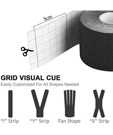 Deilin Kinesiology Tape 19.7ft Uncut Per Roll Elastic Therapeutic Sports Tapes for Knee Shoulder and Elbow Waterproof Athletic Physio Muscles Strips Breathable Latex Free Dark Black1 1 Roll Black - Buy Online on GoSupps.com