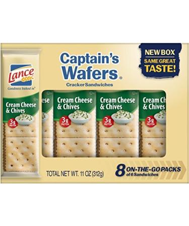 Lance Cream on Captain Wafers Sandwich Crackers Cheese and Chive 11 oz by Lance