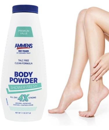 Ammens Powder Shower Fresh 11 oz - Refreshing Body Powder for Long-lasting Freshness - Buy Online on GoSupps.com