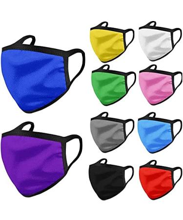 10 Pieces Adult Protect_Cover_Mask Washable Reusable Fashion Design Men Women (A)