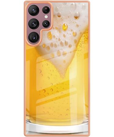 Sparkle Soft Silicone Bumper Case for Samsung Galaxy S22 Ultra - Bling Glitter Beer Design Transparent Hardcase Anti-Shock Protection - Buy Online on GoSupps.com