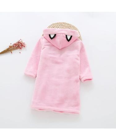 Miyanuby Baby Boys Girls Soft Flannel Bathrobe - Animal Hoodie Morning Mantle for 5-6 Years - Perfect Gift in Cat Rosa - Buy Online on GoSupps.com
