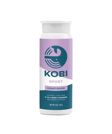 Kobi Deodorizing Body & Foot Powder for Girls - Absorbs Sweat & Stops Chafing - Natural & Talc-Free - For Kids & Teens - Sunset Bloom Scent