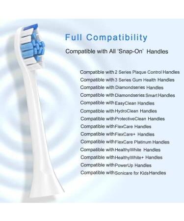 Sulkiwe Replacement Brushes for Philips Sonicare Electric Toothbrush - Compatible with Models 4500 7300 2000 9000 5100 - 16 Pack (8 White + 8 Black) - Buy Online on GoSupps.com