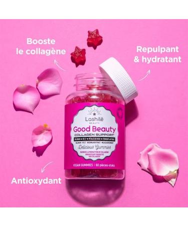 Lashil Beauty - food supplements - good beauty - promotes collagen production - Cure 2 Months - Selenium Vitamin C rose petals lactic ferment - Buy Online on GoSupps.com