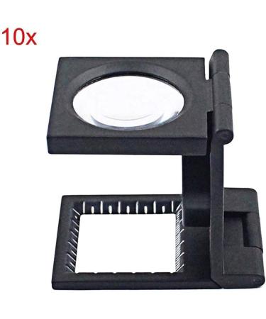 Spacmirrors 10 X Linen Test Three Folding Magnifying Glass Portable Zinc Alloy Magnifierwith LED Lamp for Textile Jewelry Collection Repair Magnifier - Buy Online on GoSupps.com