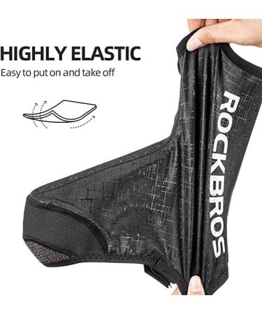 Rockbros Waterproof Overshoes - Windproof Shoe Covers for Racing MTB Outdoor Sports | Unisex Black | Sizes 42-46 EU - Buy Online on GoSupps.com