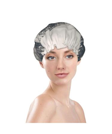 Foggy Mountains & Forest Printed Shower Cap - Waterproof & Fits All Head Sizes - Ideal for Women - Bath Cap for All Hair Textures - Buy Online on GoSupps.com