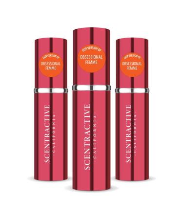 CA Perfume Impression of Calvin K. Obsessional Femme For Women Replica Version Fragrance Dupes Concentrated Long Lasting Eau de Parfum Spray Refillable Atomizer Bottle 0.17 Fl Oz/5ml-X3 CALVIN K. OBSESSIONAL FEMME IMPRESSION 0.51 Fl Oz (Pack of 1)