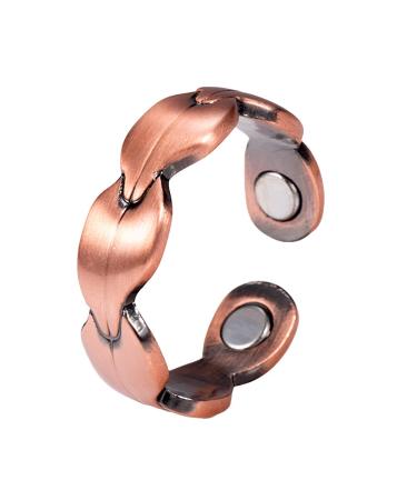 Wollet Magnetic Copper Ring for Arthritis Women Men Adjustable Healthy (CPR-0938)