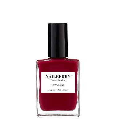 Nailberry L'Oxyg n Oxygenated Nail Lacquer | Strawberry Jam 15 ml | Polish for a Healthier Manicure & Long Lasting Colour | 12-Free Vegan Halal Cruelty & Gluten Free
