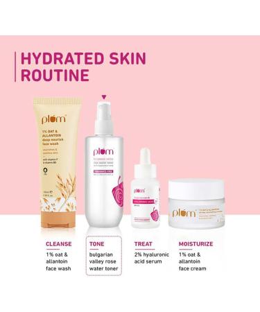 Plum Bulgarian Valley Rose Water Toner |with Hyaluronic Acid & Rose Extracts|100% Natural Rose Fragrance|Soothing and Pore Tightening | Balances Ph Levels (200 Ml (Pack of 1) Colourless) - Buy Online on GoSupps.com