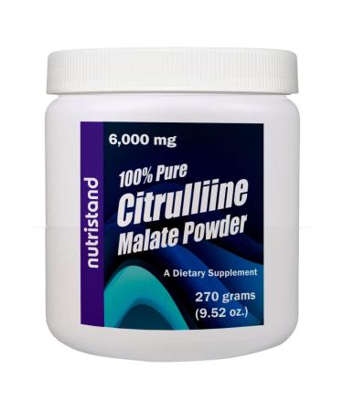 Citrulline Malate 6 000mg per Serving 45 Servings 270 Grams of 100% Pure Citrulline Malate