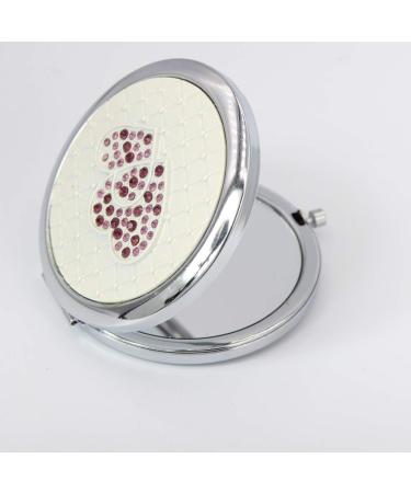 JUSTFOX Pocket Makeup Mirror - Double-Sided Travel Cosmetic Mirror Model 13 Butterfly - Perfect for On-the-Go Beauty - Buy Online on GoSupps.com