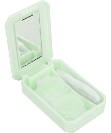 Verdant Touch Contact Lens Holder Box - Portable Green Case with Mirror & Tweezers for Easy Storage | Multicolored Contact Lens Organizer - Buy Online on GoSupps.com