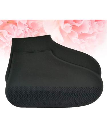 Healifty Silicone Shoe Covers - Disposable Rain Boots for Men - Black (Size S) - Buy Online on GoSupps.com