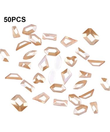 dijiusidy 50 Pieces Glass Crystal Set Eye-catching Personalized Nail Art Rhinestones DIY Handcraft Manicure Accessories for Card Making Type 1 - Buy Online on GoSupps.com