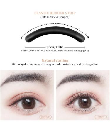 Eyelash Curler with Comb Metal Lash Curler with 2 Refill Pad Precision Lash Curling Tool for Women Girl Eye Makeup Tool - Buy Online on GoSupps.com