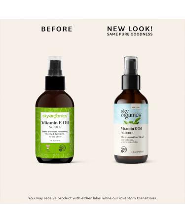 Sky Organics Vitamin E Oil Blend for Face - 36,000 IUs - Moisturize, Restore & Smooth - 4 fl. Oz - Buy Online on GoSupps.com