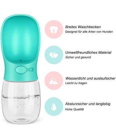 AcserGery 350ml Dog Water Bottle - BPA-Free Pink Dog Drinking Bottle with Whistle & Trainer - Buy Online on GoSupps.com