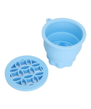 Buy Makeup Brush Cleaning Bowl - Compact Folding Scrubber for Home Use | Space-Saving Blue Design - Buy Online on GoSupps.com