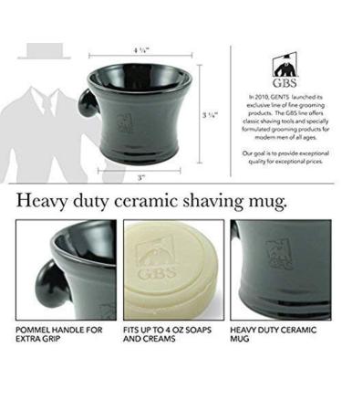 G.B.S Black Luxury Shaving Kit | Wood Straight Razor Mug Soap Brush & More - Premium Grooming Essentials - Buy Online on GoSupps.com