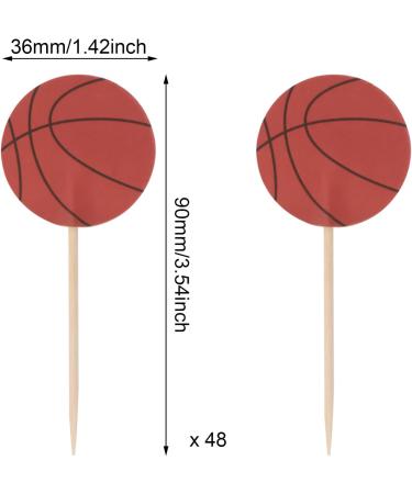 Honbay 48PCS Sports Theme Cupcake Toppers Double Sided Basketball Cupcake Toppers Cake Picks for Birthday Wedding Party Decorations Supplies - Buy Online on GoSupps.com
