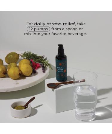 Cymbiotika Adrenal Super Tonic: Ashwagandha, Zinc, Lavender, Holy Basil Liquid Supplement for Immune Support & Relaxation - 2 fl oz - Buy Online on GoSupps.com