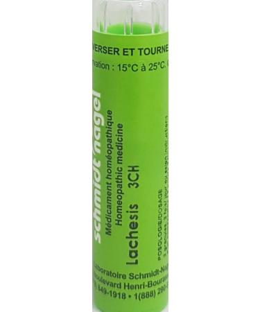 Lachesis 3CH Homeopathy Medicine Schmidt-Nagel Canada (Homeodel) 90 pellets/granules