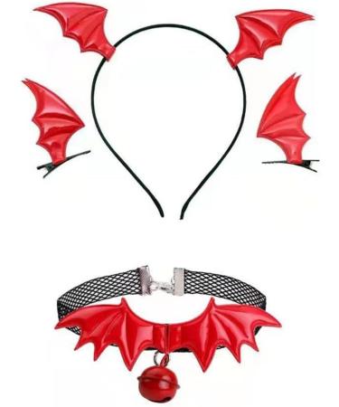 xbiez Girls Hair Clips Gothic Halloween Cosplay Devil Wing Hairpin Headband Punk Hair Jewelry Unique Black Headwear 4 - Buy Online on GoSupps.com